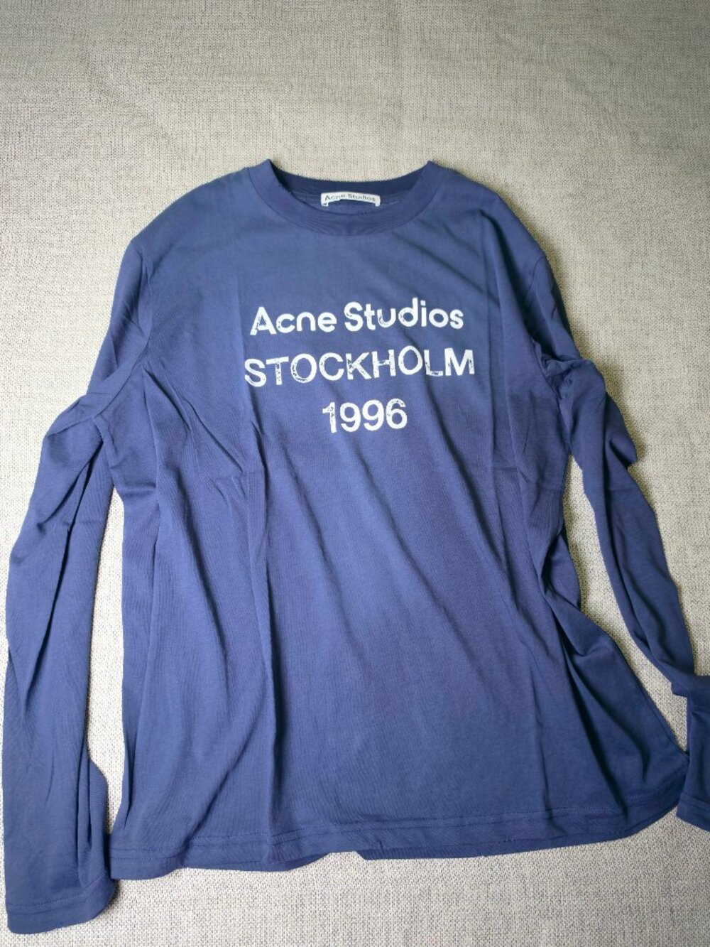Acne Studios Vintage Blue 1996 Stockholm Graphic Long Sleeve Tee